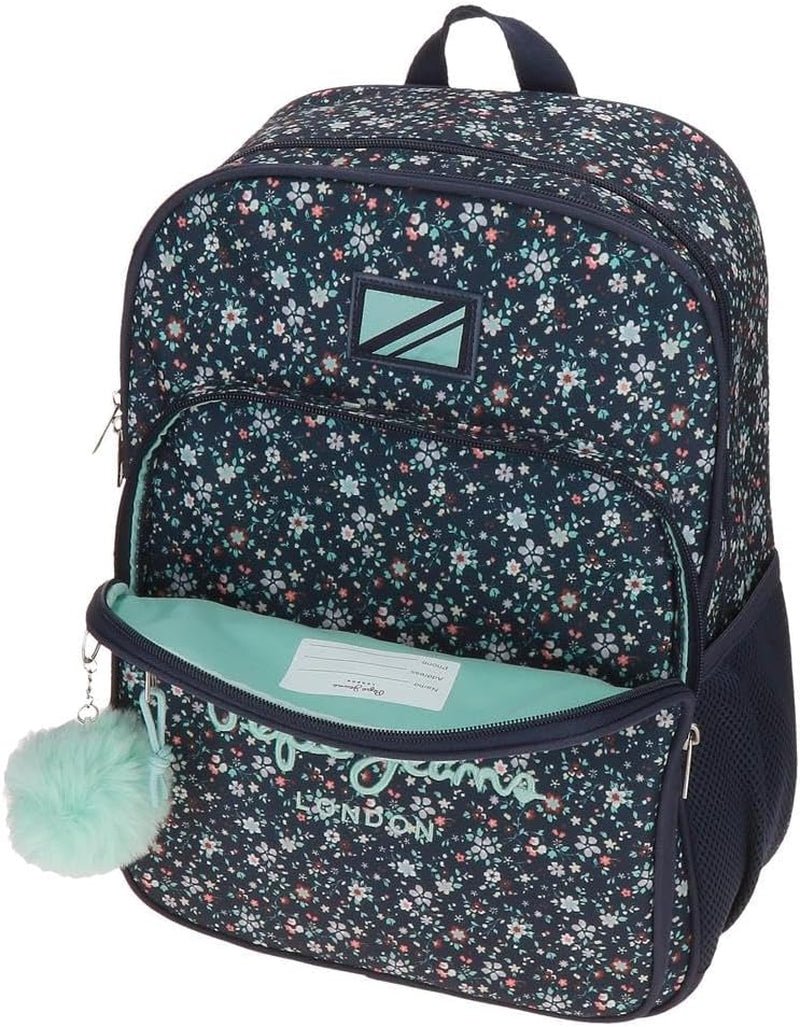 Pepe Jeans Alenka skolerygsæk med trolley, blå, 30 x 40 x 12 cm, polyester, 14,4 l, blå, skolerygsæk med trolley Premium rygsække og tasker Naty Shop