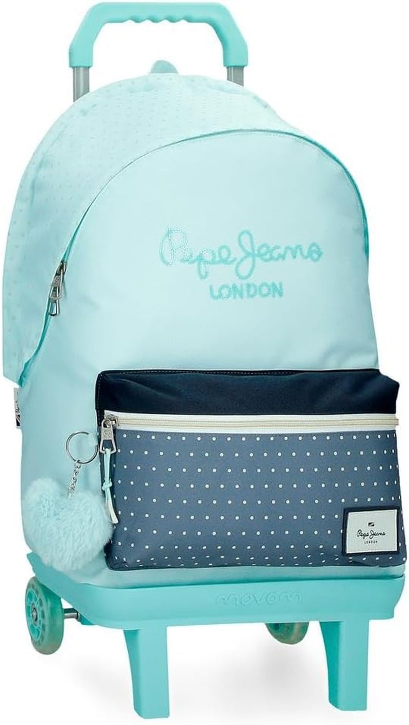 Pepe Jeans Dalma Skolerygsæk Børnerygsæk af polyester, brede og justerbare justerbare stropper, frontlomme. Fra Joumma Bags Premium rygsække og tasker Naty Shop Rygsæk 44 + Wagen