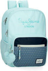 Pepe Jeans Dalma Skolerygsæk Børnerygsæk af polyester, brede og justerbare justerbare stropper, frontlomme. Fra Joumma Bags Premium rygsække og tasker Naty Shop Schulrucksack
