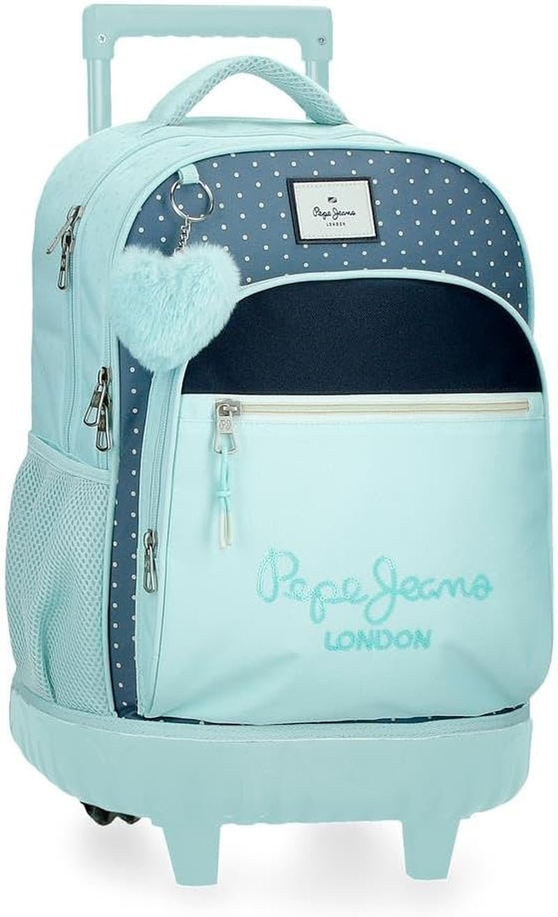 Pepe Jeans Dalma Skolerygsæk Børnerygsæk af polyester, brede og justerbare justerbare stropper, frontlomme. Fra Joumma Bags Premium rygsække og tasker Naty Shop Rygsæk Mit Rollen