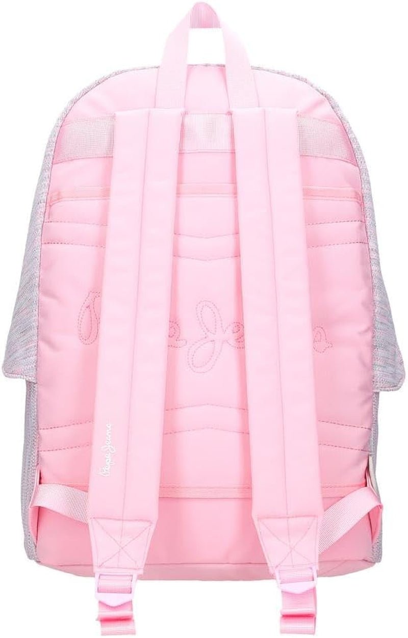 Pepe Jeans Miri skolerygsæk, pink, 31 x 44 x 17,5 cm, polyester, 22,79 l, pink, skolerygsæk Premium rygsække og tasker Naty Shop