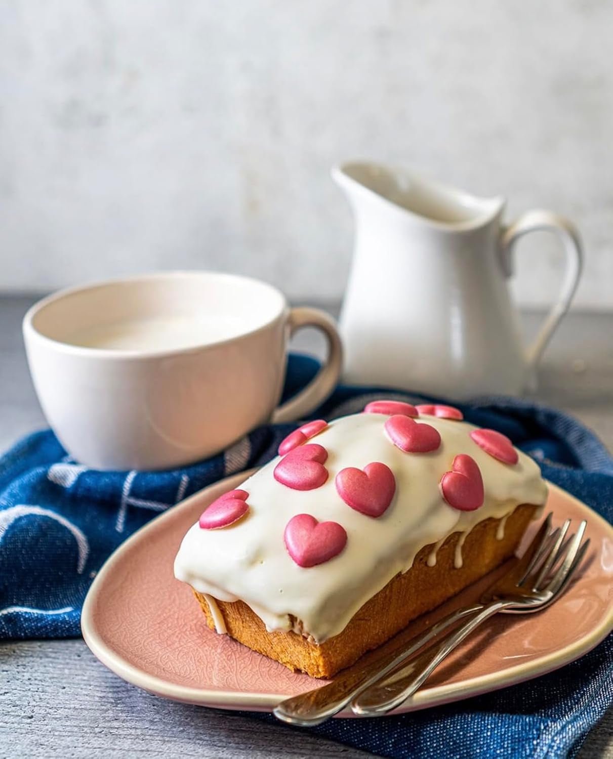 RUF Cake Glaze Bourbon Vanilla, 100 g i en pose, tåler mikroovn, til glasur og dekoration af småkager, muffins og kager, glutenfri (pakke med 4) Naty Shop Sugar Paste