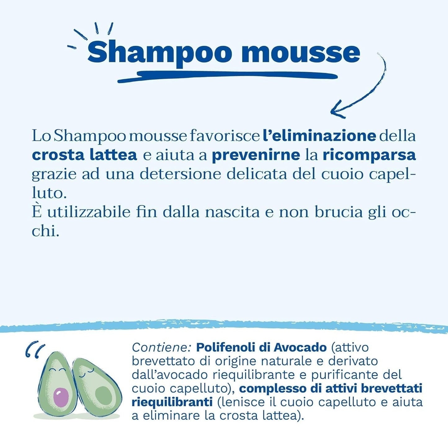 Mousse shampoo til mælkeskorper, hår, babyer, børn, hele familien - Hjælper med at fjerne mælkeskorpe, skånsom rengøring, ingen stik (150ml) Børn - Bad og hudpleje Naty Shop