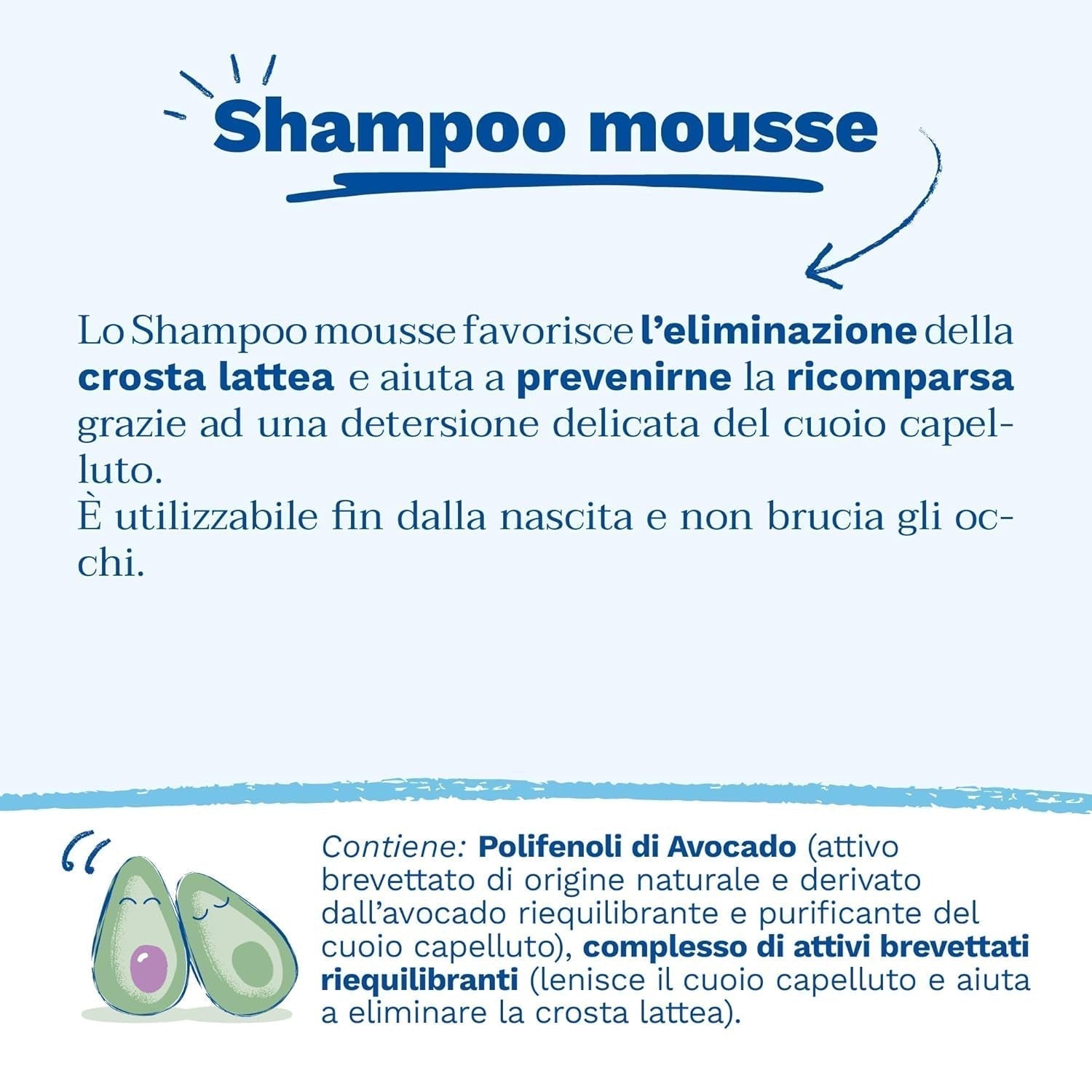 Mousse shampoo til mælkeskorper, hår, babyer, børn, hele familien - Hjælper med at fjerne mælkeskorpe, skånsom rengøring, ingen stik (150ml) Børn - Bad og hudpleje Naty Shop