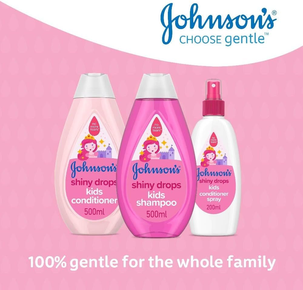 Johnson's Shiny Drops børneshampoo, 500 ml børn - bad og hudpleje Naty Shop