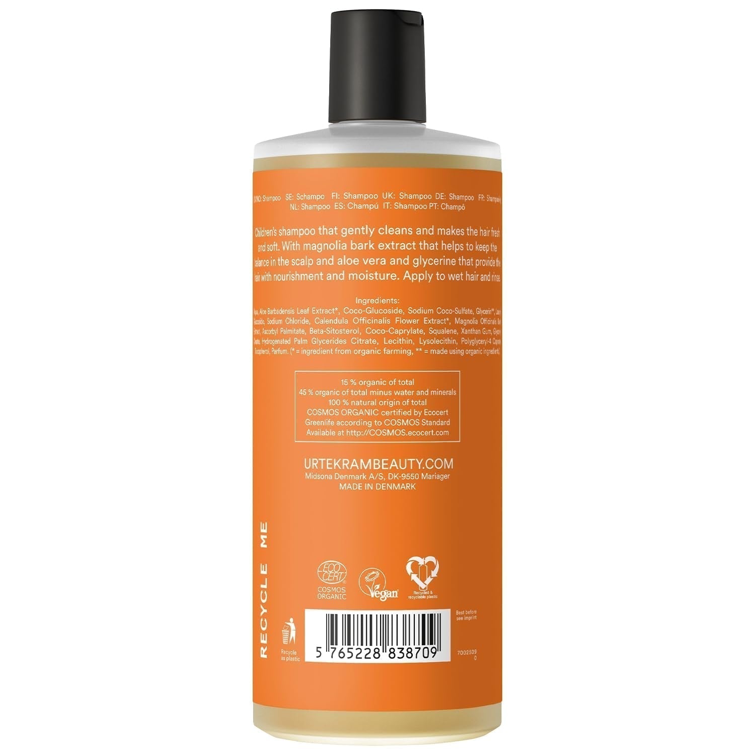 Økologisk Urtekram børneshampoo, nem pleje, 500 ml Børn - Bad og hudpleje Naty Shop