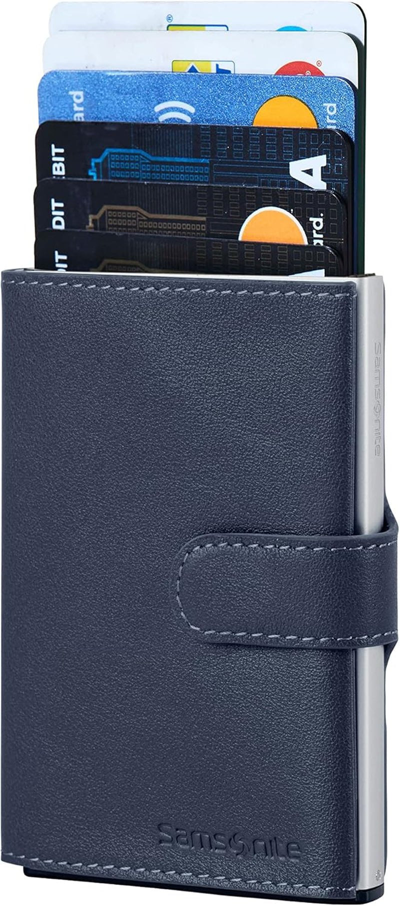 Samsonite Alu Fit SLG - Pung, 10,2 cm, blå Herrepung Naty Shop