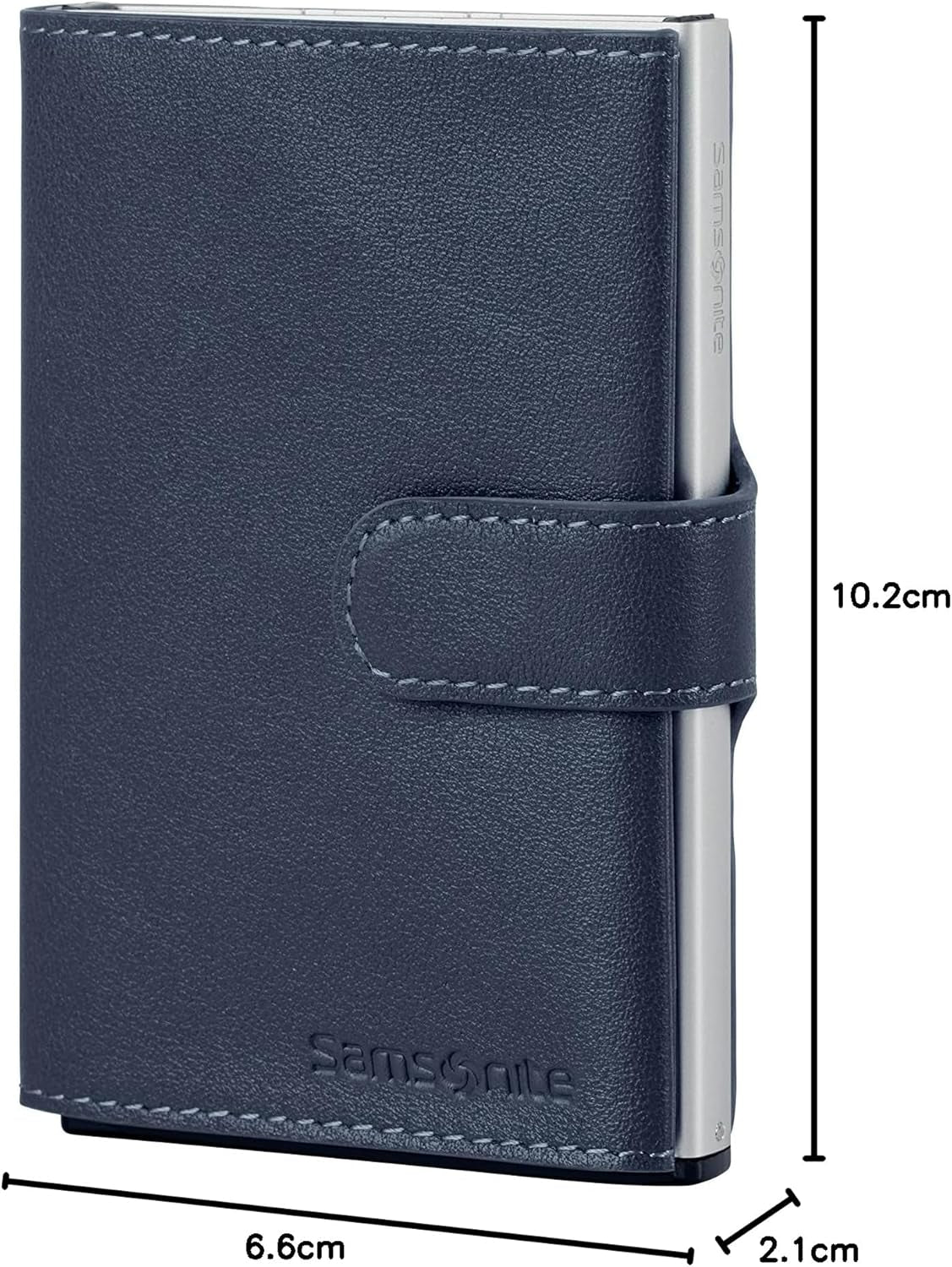 Samsonite Alu Fit SLG - Pung, 10,2 cm, blå Herrepung Naty Shop