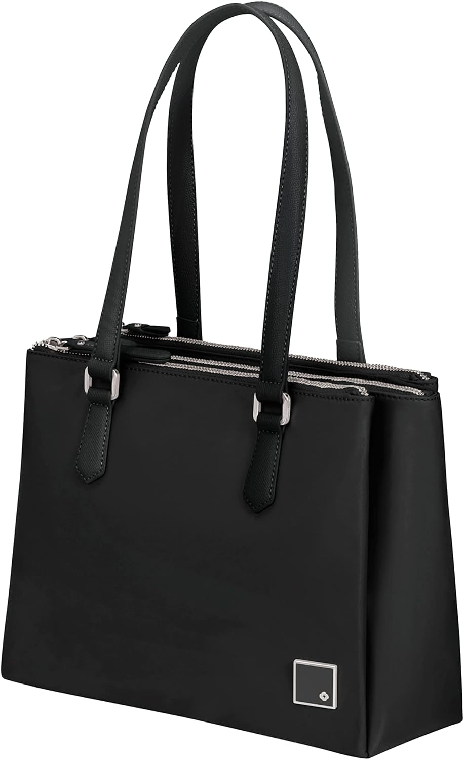 Samsonite Essentially Karissa - Skuldertaske med 3 rum, 34 cm, sort (sort) Tasker Dame Naty Shop Sort (sort)