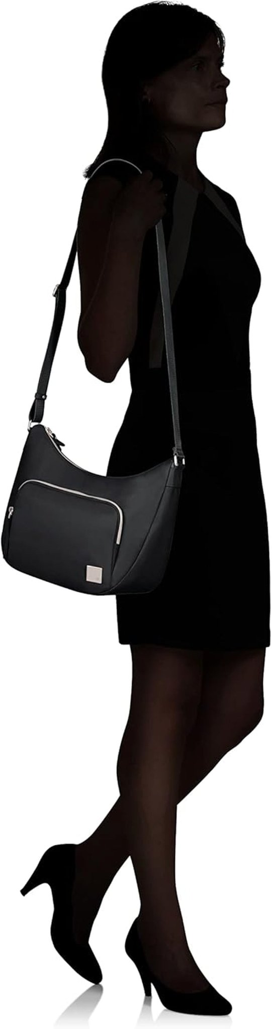 Samsonite Essentially Karissa - Skuldertaske M, 36 cm, sort (Sort) Dametasker Naty Shop