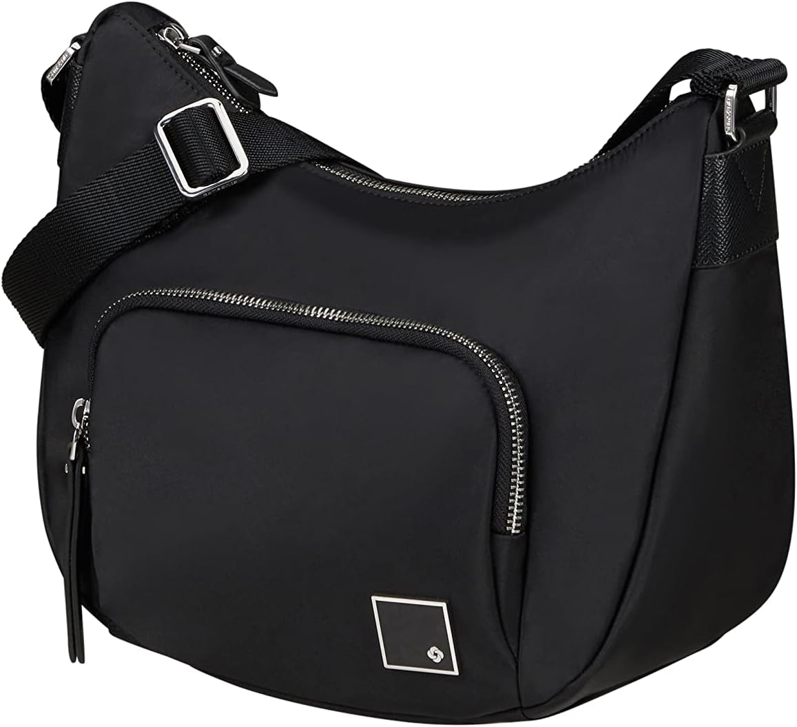 Samsonite Essentially Karissa - Skuldertaske M, 36 cm, Sort (Sort) Dametasker Naty Shop Sort (Sort) Skuldertaske S