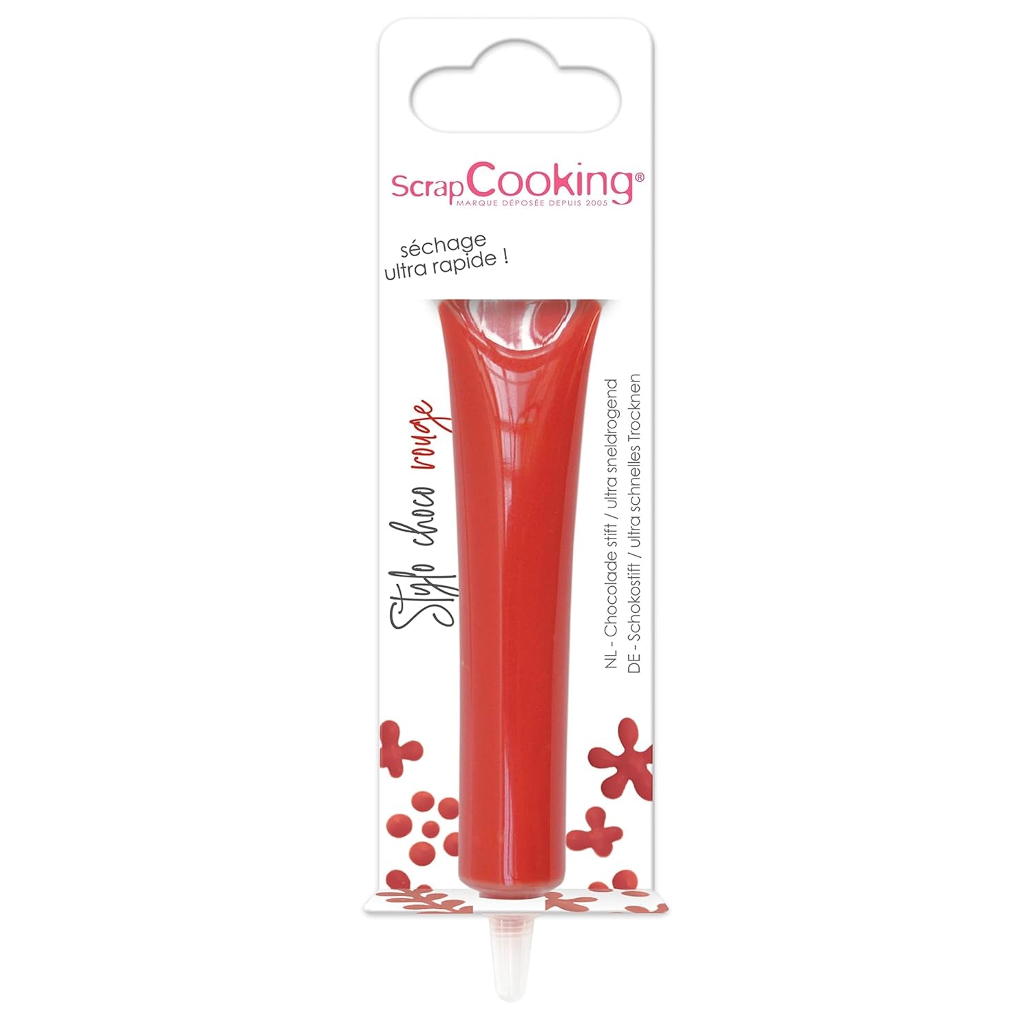 ScrapCooking - madfarve, forskellige farver, tube til skrivning, 25 gram Naty Shop Small Red Sugar pasta