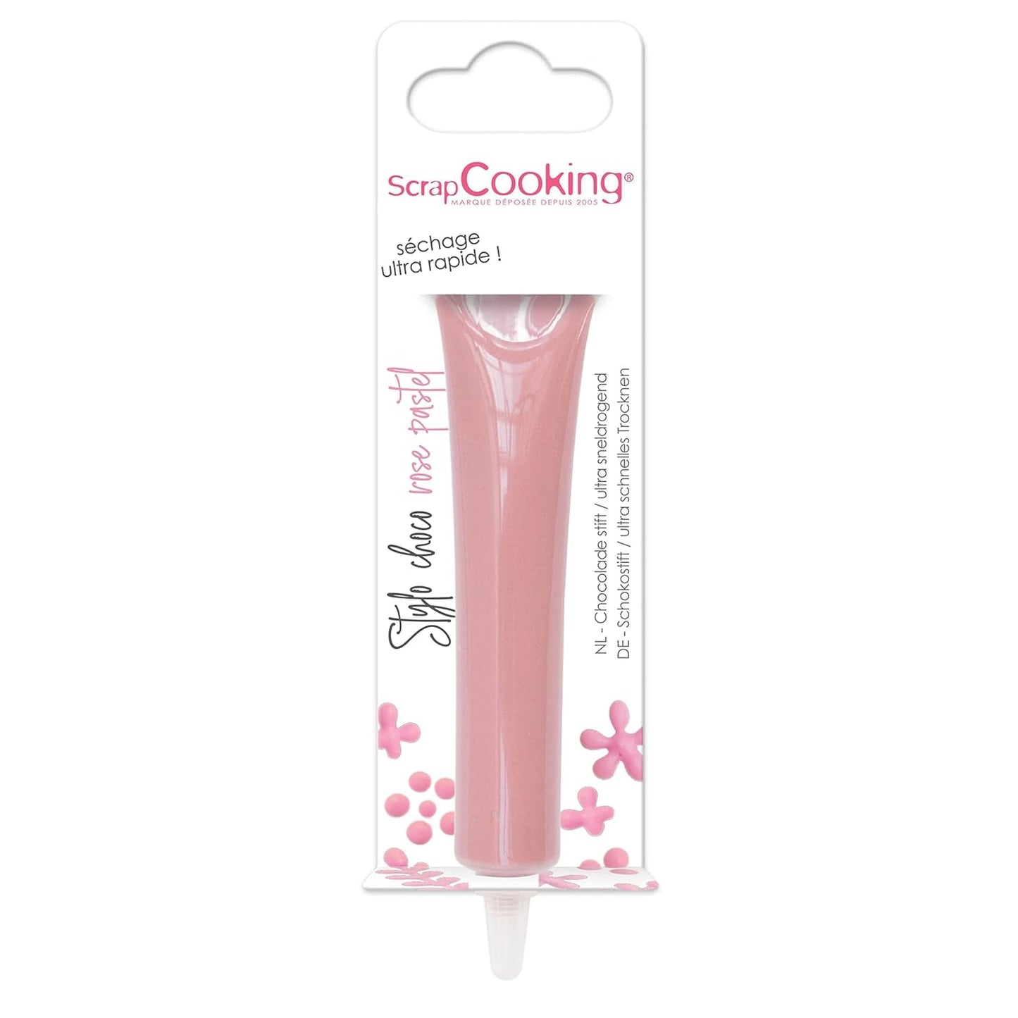 ScrapCooking - madfarve, forskellige farver, i en tube til skrivning, 25 gram Sukkerpasta Naty Shop Pastel Pink Small