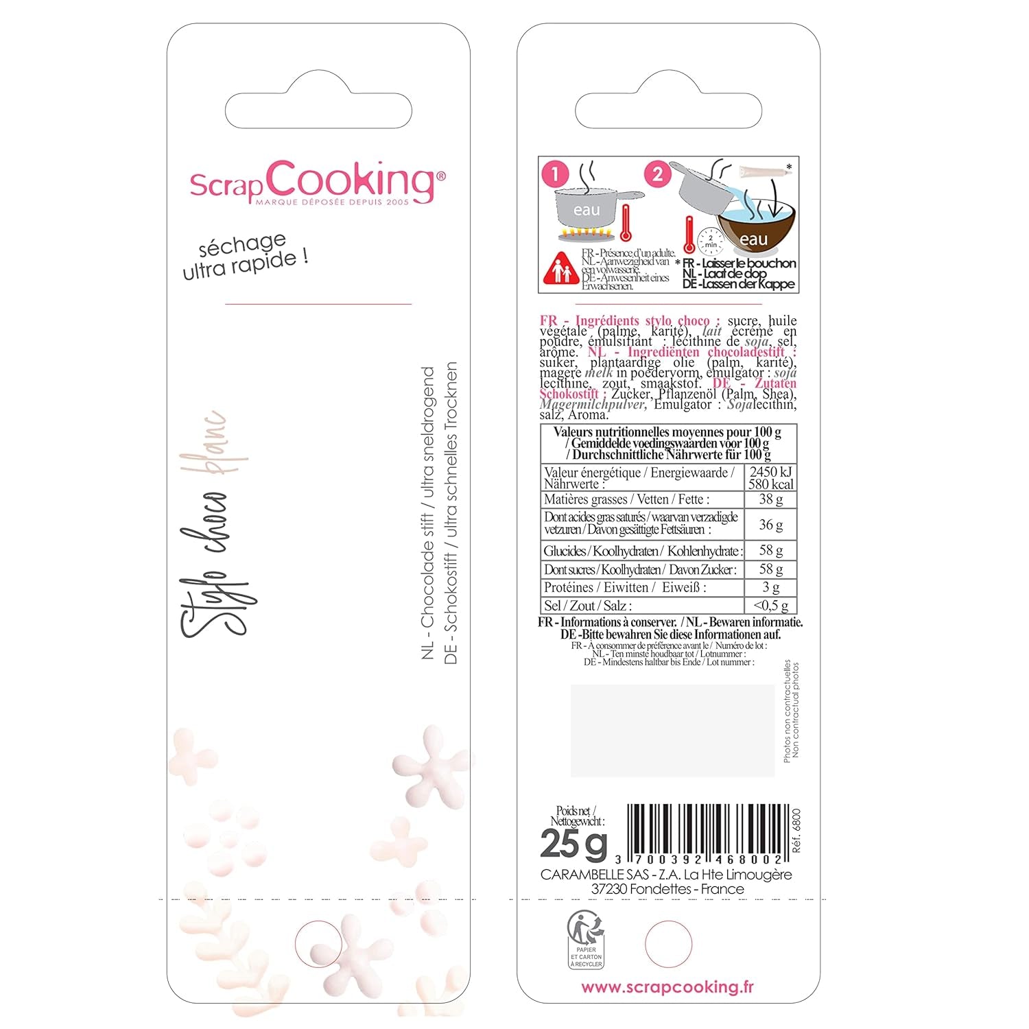 ScrapCooking - madfarve, forskellige farver, tube til skrivning, 25 gram Naty Shop sukkerpasta