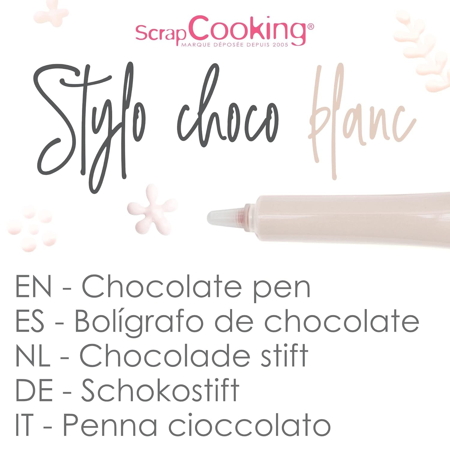 ScrapCooking - madfarve, forskellige farver, tube til skrivning, 25 gram Naty Shop sukkerpasta