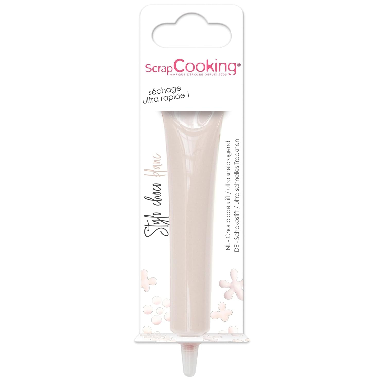 ScrapCooking - madfarve, forskellige farver, i rør til skrivning, 25 gram Naty Shop Hvid sukkerpasta 25G