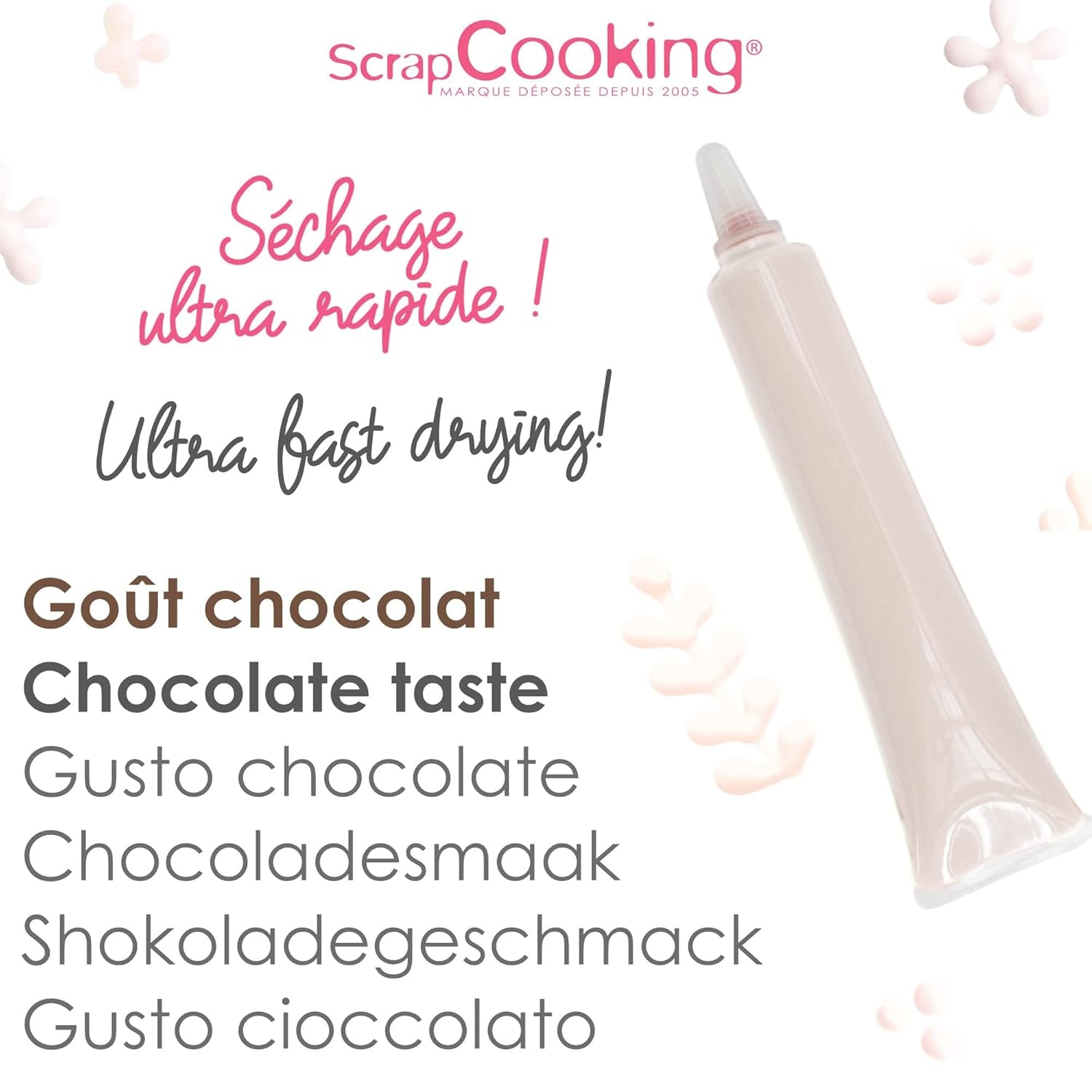 ScrapCooking - madfarve, forskellige farver, tube til skrivning, 25 gram Naty Shop sukkerpasta
