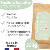 ScrapCooking - Pâte Ã Sucre Vert Sauge 250 g - Colorant d'Origine Naturelle - Sans Gluten, Sans Huile de Palme - Pour Gâteaux, Pâtisseries Anniversaire - Vert Pastel - Fabrikie en France - 7621 Sukkerpasta Naty Shop