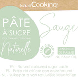 ScrapCooking - Pâte Ã Sucre Vert Sauge 250 g - Colorant d'Origine Naturelle - Sans Gluten, Sans Huile de Palme - Pour Gâteaux, Pâtisseries Anniversaire - Vert Pastel - Fabrikie en France - 7621 Sukkerpasta Naty Shop