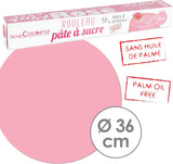 ScrapCooking - Pink fondant rulle â'¬ 36 cm - Rullet sort fondant 430 g - Kage topper fondant topper dekoration til kager, bagning, fødselsdage, fester - Pink - 7264 Sukkerpasta Naty Shop