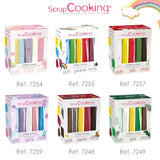ScrapCooking - Sæt med 5 Fondant - hvid, gul, rød, grøn og brun - 5 x 80g - sukkerpasta til kager Kagepynt Fødselsdagsjul - glutenfri og palmeoliefri - 7257 Naty Shop Sugarpaste