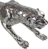 Dekorativ skulptur Casablanca XL - Gpard mat sølv - Stueindretning - Længde 80 cm Statuetter og skulpturer Naty Shop
