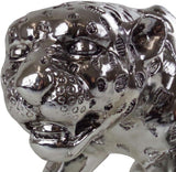 Dekorativ skulptur Casablanca XL - Gpard mat sølv - Stueindretning - Længde 80 cm Statuetter og skulpturer Naty Shop