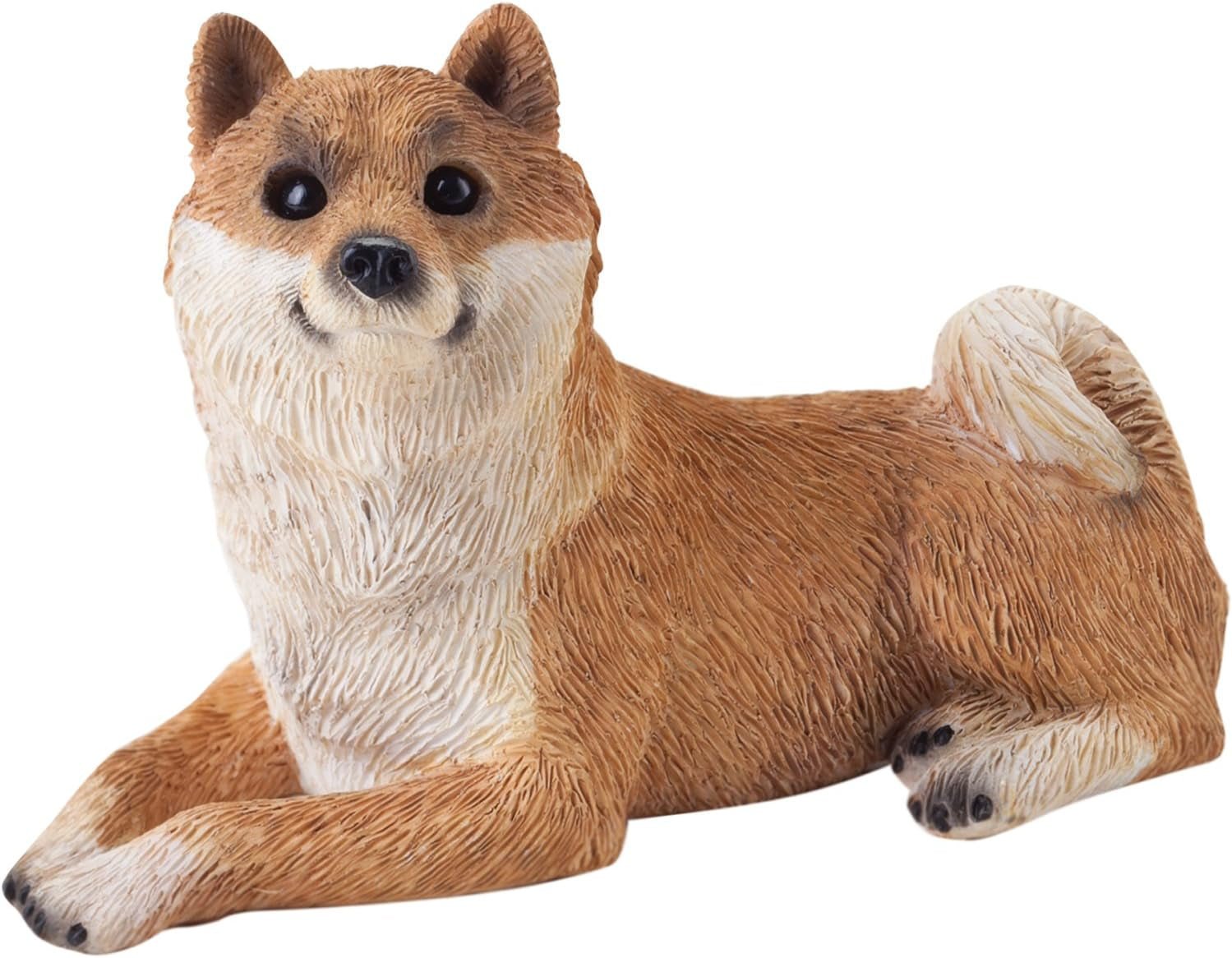 Skulptur, harpiks, hvid, mellemstørrelse Naty Shop statuetter og skulpturer størrelse S Shiba Inu