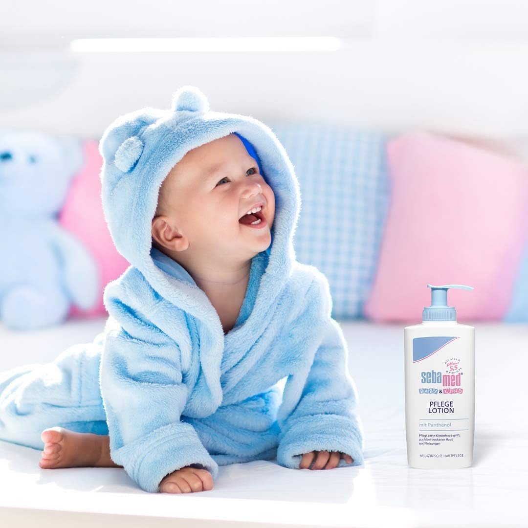 Sebamed Baby and Child Care Lotion med Panthenol, 2-pak, 2 x 200 ml, plejer blidt børns sarte hud, også til tør hud og irritationer Børn - Bad og hudpleje Naty Shop