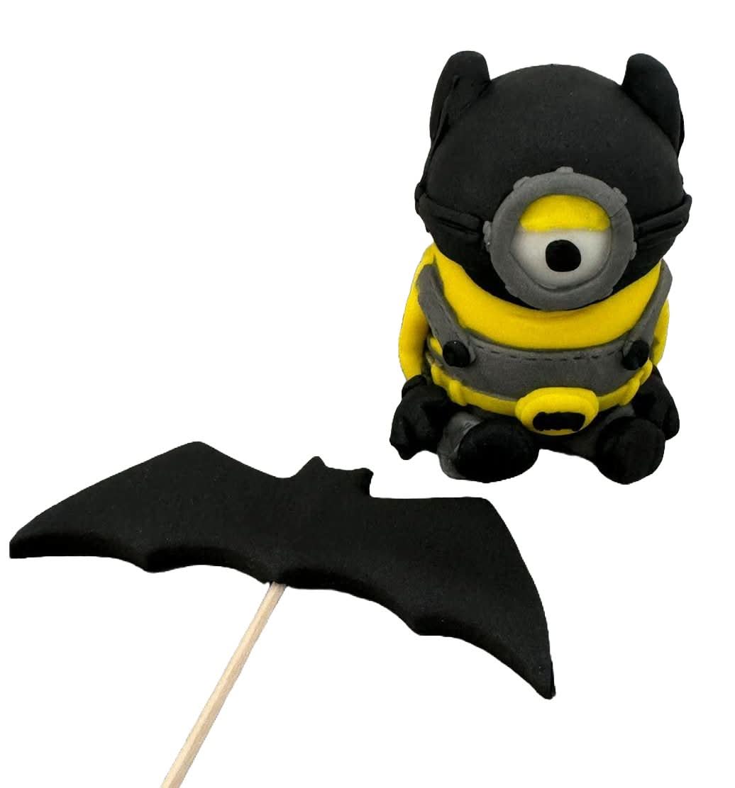 Sæt med 2 spiselige sukkerpynt, Batminion Sugar Paste Decorations Nati Shop