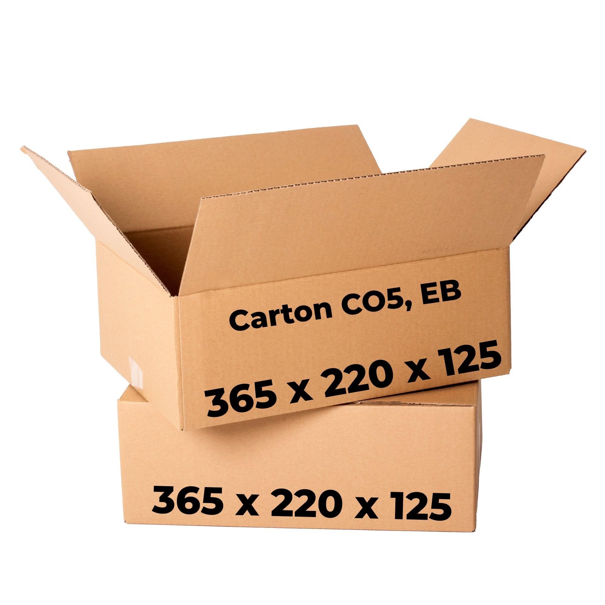 Sæt med 20 papkasser CO5, EB, 365 x 220 x 125 Emballagekasser Nati Shop