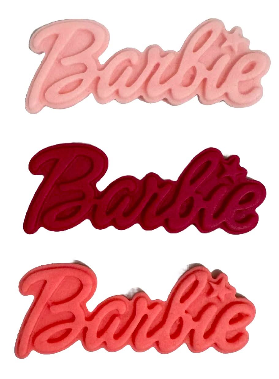 Sæt med 3 spiselige sukkerdekorationer, Barbie Sugar Paste Decorations Nati Shop