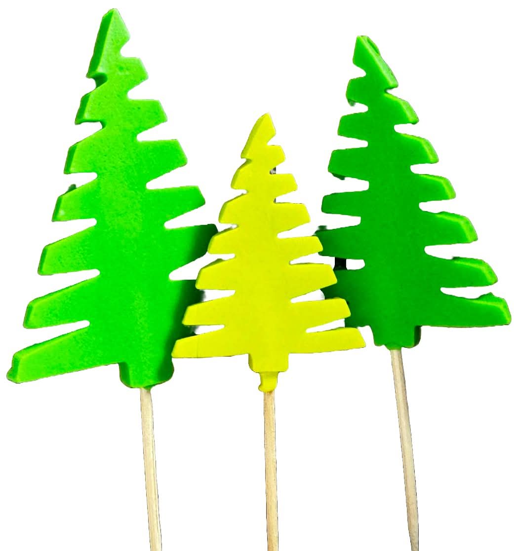 Sæt med 3 spiselige sukkerdekorationer, Brazi Sugar Paste Decorations Nati Shop