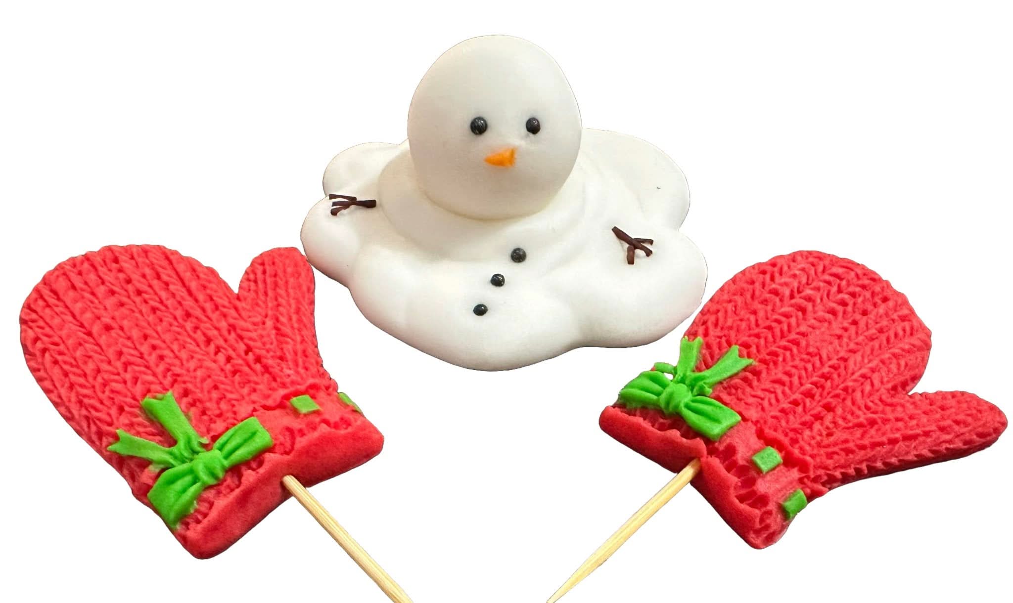 Sæt med 3 spiselige sukkerpynt, Christmas Nati Shop
