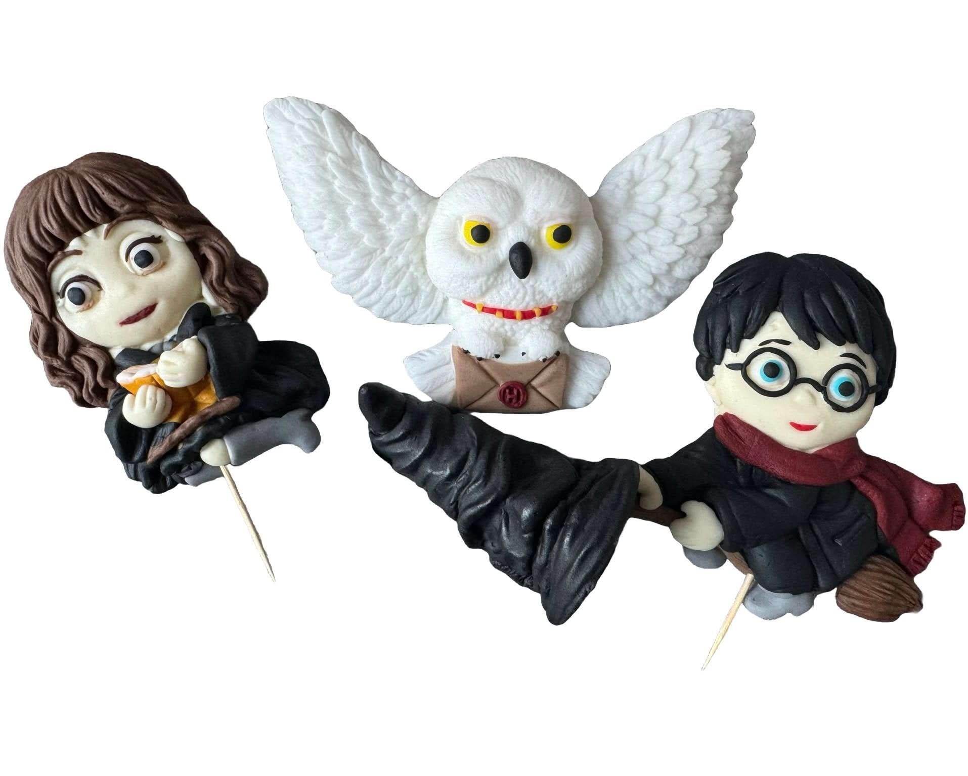 Sæt med 4 spiselige sukkerpynt, Harry Potter Sugar Paste Decorations Nati Shop