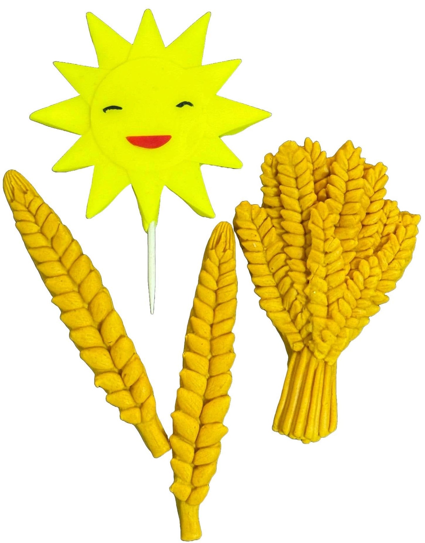 Sæt med 4 spiselige sukkerpynt, Lanul de wheat Decorations fra Sugar Paste Nati Shop