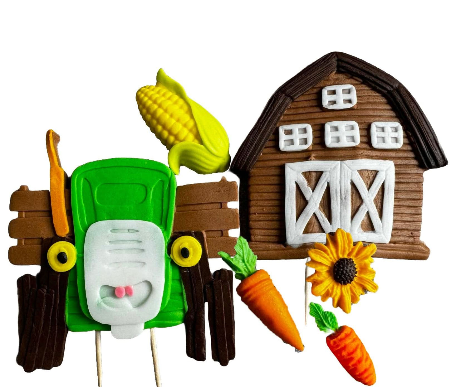 Sæt med 6 spiselige sukkerpynt, Ferma Sugar Paste Decorations Nati Shop