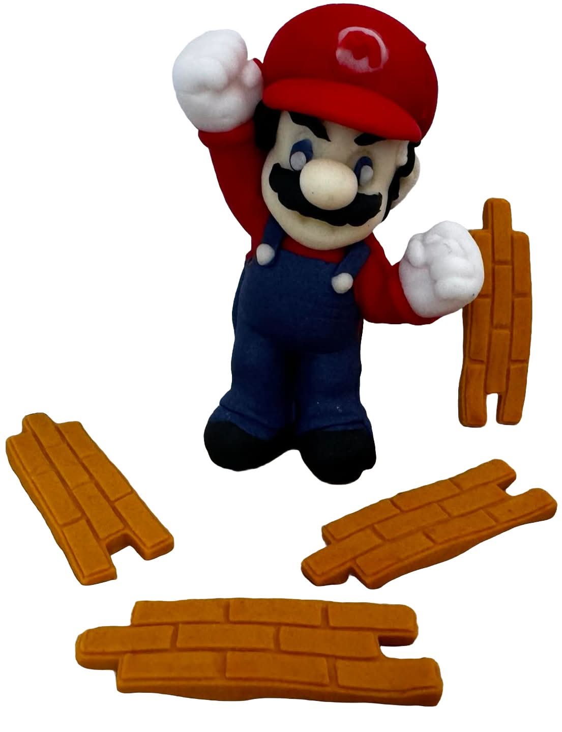 Sæt med 6 spiselige sukkerdekorationer, Super Mario Sugar Paste Decorations Nati Shop