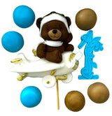 Sæt med 8 spiselige sukkerpynt, Ursulet Sugar Paste Decorations Nati Shop