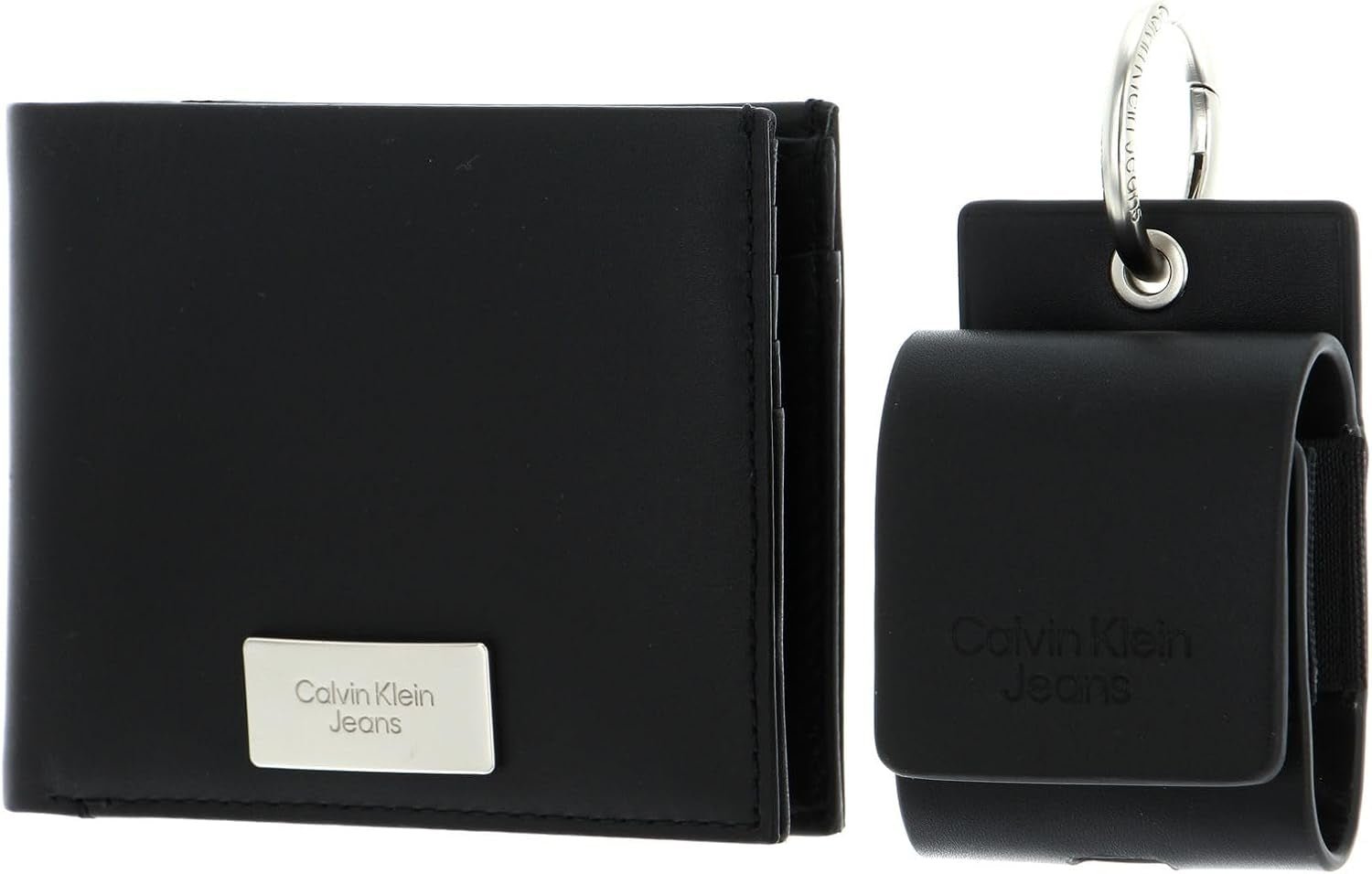 Calvin Klein Jeans Gavesæt til mænd Gifting Bifold Wallet & AirPods etui, sort (sort), Onesize herrepung Naty Shop Standardtitel