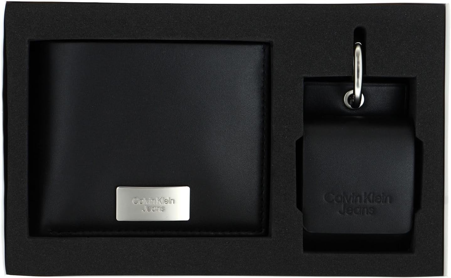 Calvin Klein Jeans Gavesæt til mænd Gifting Bifold Wallet & AirPods etui, sort (sort), Onesize mænds tegnebog Naty Shop