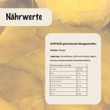 SIVIFOOD tørret mango 1 kg - tørret mango strimler eksotisk tørret frugt usvovlet uden tilsat sukker naturlig naturlig vegansk rig på vitaminer tørret mango vitaminiseret frugt snack 1000g Dehydrerede produkter Naty Shop