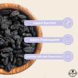 SIVIFOOD jumbo sorte sultanas 300g - store og lækre sorte sultanas topkvalitet naturligt tørrede søde frugtige druer usvovlede usødet usødet usødet oliefri Kishmish tilsætningsstoffer Dehydrerede produkter Naty Shop