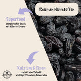 SIVIFOOD jumbo sorte sultanas 300g - store og lækre sorte sultanas topkvalitet naturligt tørrede søde frugtige druer usvovlede usødet usødet usødet oliefri Kishmish tilsætningsstoffer Dehydrerede produkter Naty Shop