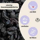 SIVIFOOD jumbo sorte sultanas 300g - store og lækre sorte sultanas topkvalitet naturligt tørrede søde frugtige druer usvovlede usødet usødet usødet oliefri Kishmish tilsætningsstoffer Dehydrerede produkter Naty Shop
