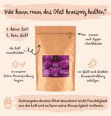 Frysetørrede figner BRIX | Naturlige, tørrede figner 95 g | Great Taste Award for tørret frugt, tørret | Ikke-GMO, glutenfri, veganske, tilbageholdte vitaminer Naty Shop dehydrerede produkter