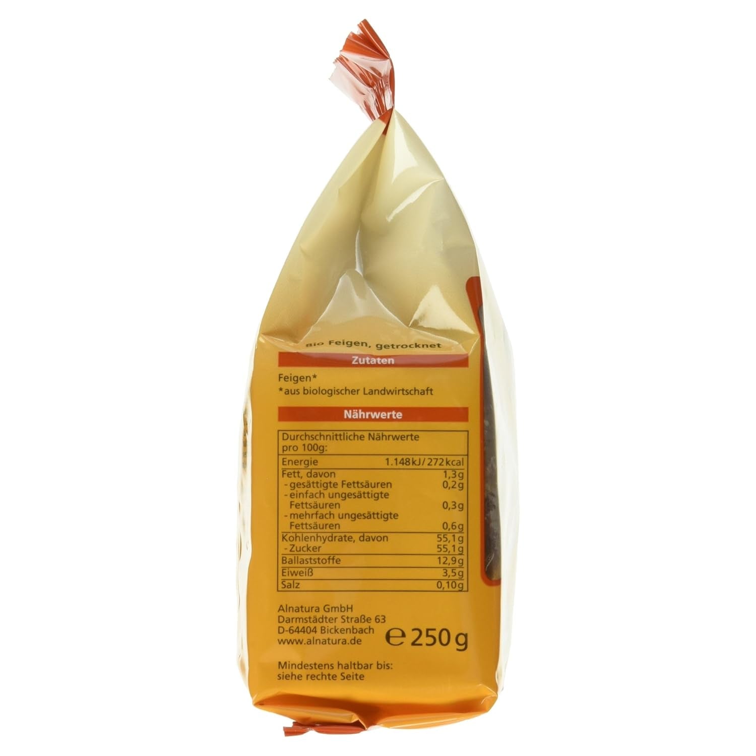 Tørrede økologiske figner, 250 g Naty Shop dehydrerede produkter