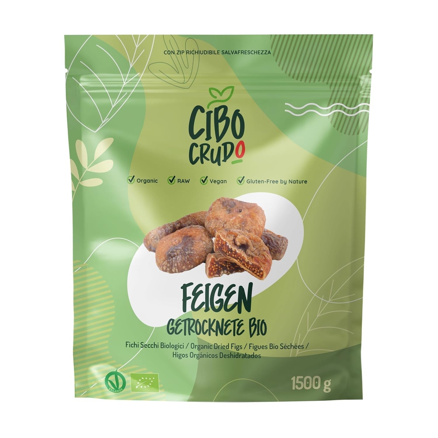 Usødede økologiske tørrede figner - 250g. Tørrede tyrkiske figner usødet. Naturprodukt af høj kvalitet. Økologiske tørrede figner. Naty Shop dehydrerede produkter 1,5 kg (1 pakke)