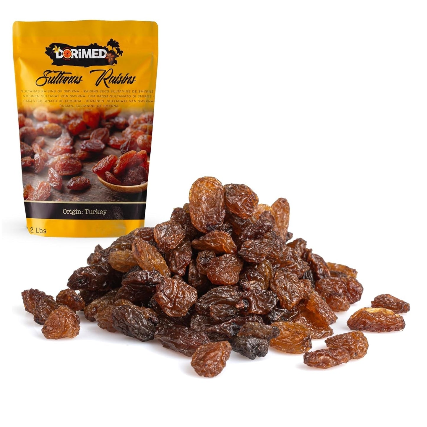 Sultanas rosiner 1 kg | Smyrna Rosin | Sultanas tørrede rosiner fra Izmir | 100 % af tyrkisk oprindelse | Kvalitetssnacks | i Kostfibre fra tørrede druer | Dehydrerede produkter Naty Shop Standard titel