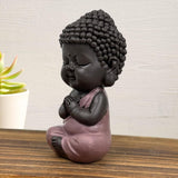 Baby Buddha Pink Toga figur - Inspirerende og munter figur - Positiv talisman Koncentration - Sød og spirituel gaveidé - H 7 cm - Zen'Light Statuetter og skulpturer Naty Shop